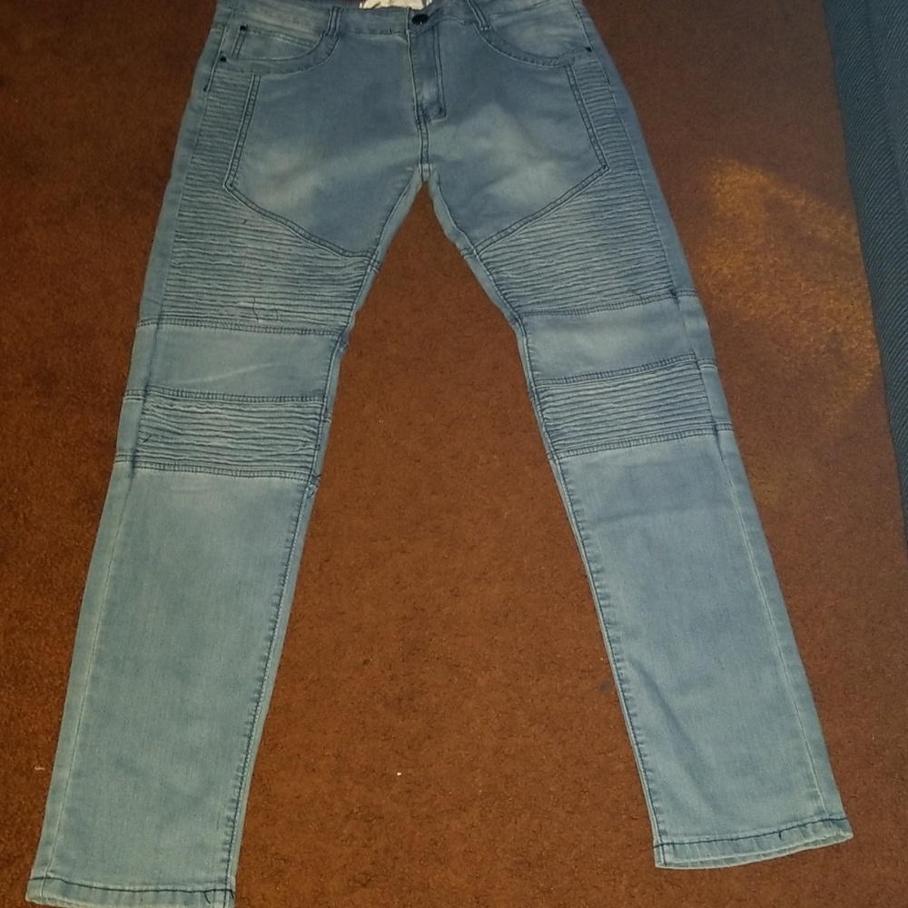 Men's moto jeans